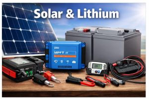 RV Solar Panels, Deep Cycle and Lithium Batteries
