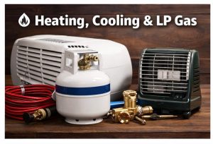 Heating cooling LP, for RVs