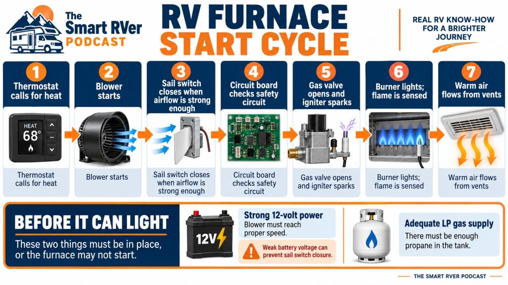 RV Furnace Start Cycle